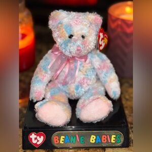 🌈 TY Beanie Babies TWIRLS Bear Pastel Tie Dye Plush w/ Tag 2004